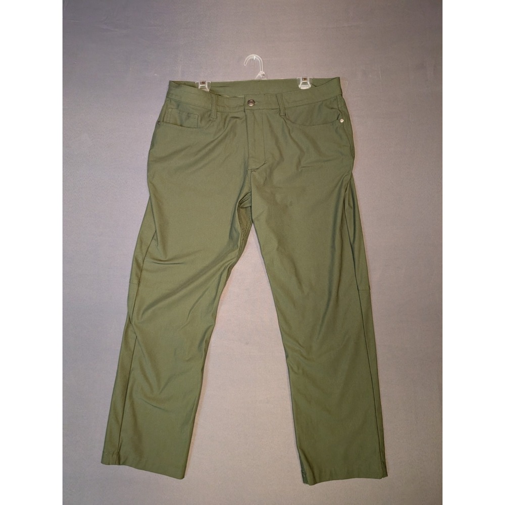 Swiss Tech Pants Mens 36Wx30L Green Olive Stretch Outdoor Hiking Casual.